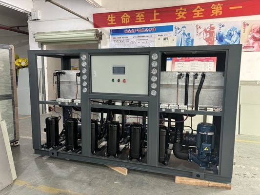 Sistema di raffreddamento dell'acqua con condensatore a tubo di conchiglia R22/R407C Controller di microprocessore refrigerante 5-300KW